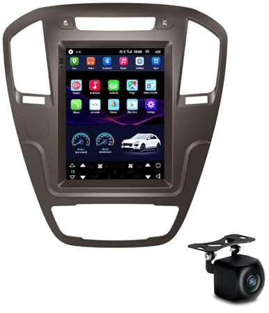 Tesla Radio Android 12 Auto Radio Navegación GPS para Opel Insignia/Buick Regal 2009-2013 Media Player 9,7 Pulgadas Pantalla Vertical Soporte WiFi Bluetooth Controles del Volante FM USB con Cámara HD