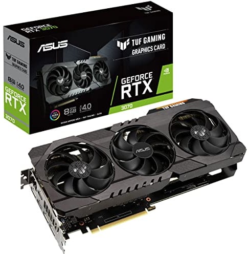 ASUS TUF GeForce RTX 3070 TI V2 8GB Gaming Graphics Card (Nvidia Ampere, PCIe 4.0, DLSS, Raytracing, GDDR6 Memory, 2X HDMI 2.1, 3X DisplayPort 1.4a, TUF-RTX3070TI-8G-V2-GAMING)
