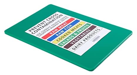 BAKI Commercial Plastic Cutting Board 18 x 12 x 0.5 inch (Green)