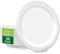 HOMURG Disposable Paper Plate 9 Inch in Natural White, Eco-Friendly Compostable Dinner Plates, Biodegradable Dishes for Party, Weddings, Birthday, Christmas or Camping, Heavy Duty Dishware 50 Pack