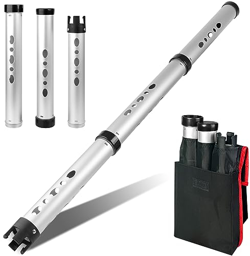 River Hill Golf Golfball-Retriever, 3 Stück, Aluminiumlegierung, Oberrohr mit Aufbewahrungstasche, 25 Golfbälle, Shagger-Greifer, 105 cm Ballsammler, Pickup-Werkzeug-Gerät