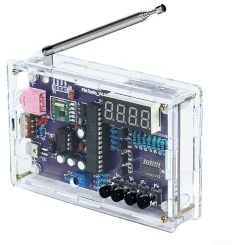 FM Radio Kits, 5V/3V Radio Assembly Kit with Shell FM Circuit Board Production DIY Dual Power Supply Soldering Projects
