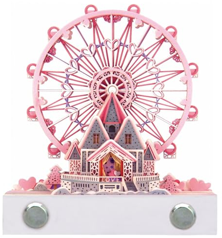 2024 Kalender Memoblock, 3D Memoblock Riesenrad Tischkalender Memoblock 3D Kunstkalender Papierschnitzerei Desktop Dekor Kreativer Zeitmesser Kalender DIY Tischkalender