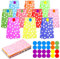 PUWOWYE Geschenktüten Kindergeburtstag, 20 Stück Bunte Geschenktüten mit 48 Aufkleber, Mitgebsel Tüten Kinder Papier Klein Gift Bag für Party, Geschenk, Kindergeburtstag, Hochzeitsfeiern