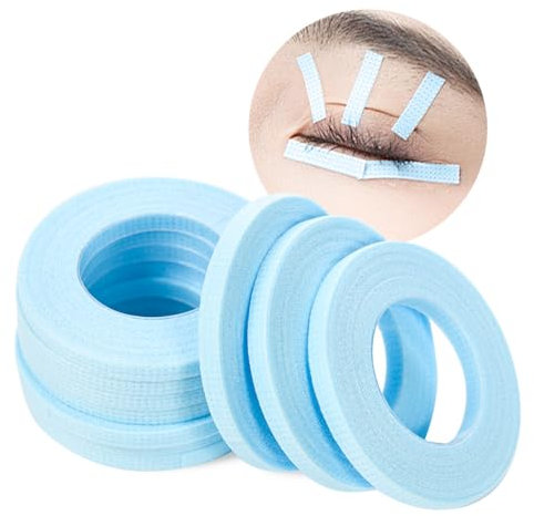 Lunamoon 10 Rollen Wimpern Tape Wimpernverlängerung Band Wimpern Klebeband Isolations Micropore Lash Tape Wimpernband für Wimpernverlängerung(4mm tape*10 blue)