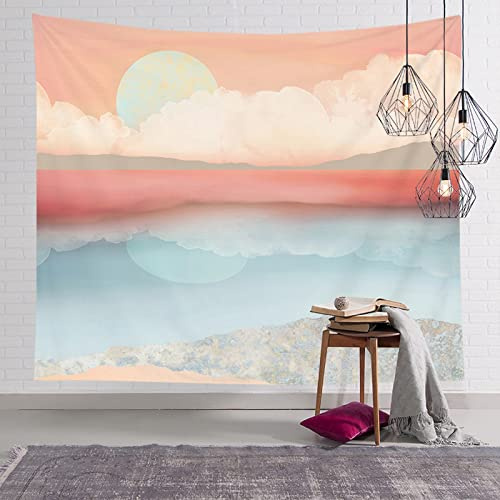 Isdreem Wandteppich Aesthetic Wanddekoration Abstrakte Berglandschaft Wandbehang Foto Kleines Wandtuch Bunt Decke Stoffkunst Dekorationen 150x200cm