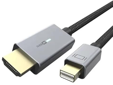 BeckenBower Mini DisplayPort to HDMI Cable, 2m Mini DP (Thunderbolt Compatible) to HDMI Cable, Compatible for MacBook Air 2010-2017, MacBook Pro 2010-2015,Mac Mini 2010-2014, Surface pro 1 2 3 4