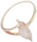 RIYO Glänzender Rosenquarz 925 Sterling Silber Roségold rosa Ring Jaipur 59