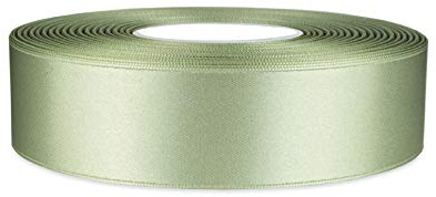 Sage Green Satin Ribbon 1 Inch 25mm 22 Metrs Gift Wrap Ribbon, Ribbons for Gift Wrapping, Christmas Ribbon, Gift Wrapping Ribbon for Crafting, Wedding Party Decor