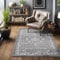 SIMPEX Orientalischer Teppich Wohnzimmer, Schlafzimmer, Esszimmer, Läufer, Flur Boho Teppich Kurzflor Weich 12 mm Carpet Orient, Grau, 80 x 150 cm