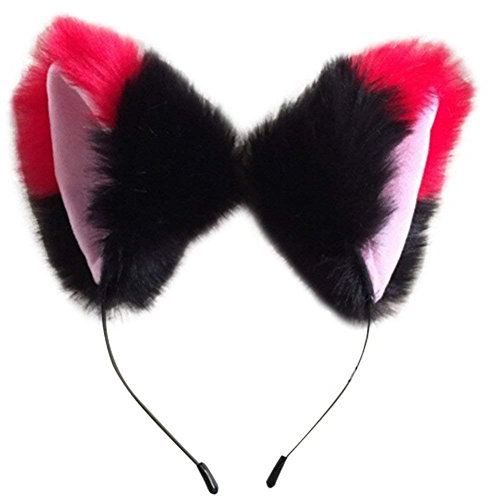 dressfan Katze Ohr Stirnband Fuchs Ohren Haarband Haarreif Niedlich Ohr Haarschmuck für Anime Cosplay Kostüm Party Dekoration Kostüm Dressing Parteien