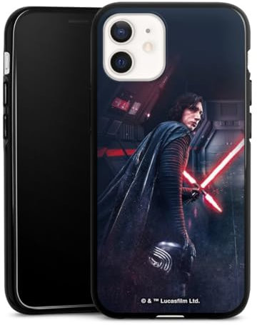 Silikon Hülle kompatibel mit Apple iPhone 12 Mini Case schwarz Handyhülle Star Wars Fanartikel Kylo Ren
