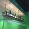 DSVONAUS Deckenregal Decken Weinregal Höhenverstellbare Dekoration Regal ， Retro Eisen Massivholz Deckenregal Einschichtig ， Für Bars/Restaurants/Küchen (100 * 25 * 100cm)