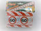 Schnooridoo 60. Geburtstag Party Zubehör 20 Sorten Konfetti Luftschlangen Ballons Banner Servietten (Absperrband 60 15m, rot/weiss)