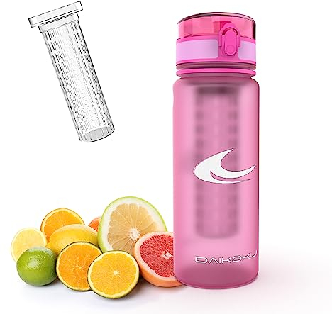 Daikoku - Bouteille de Sport d'Eau 750 ML | Sans BPA | Étanche | Ergonomique et Résistante aux Chocs | Idéale pour le Sport et les Activités en Plein Air | Rose | 750 ML