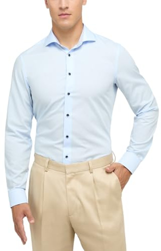 ETERNA Herren Popeline Hemd Slim FIT 1/1 himmelblau 44_H_1/1