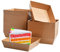 50 Kraft Paper Food Trays, Brown Cardboard Boats, Water & Oil Proof Snack Trays, 9 x 9 x 3.5 cm