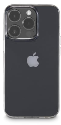 Hama Hülle für iPhone 15 Pro Max (Handyhülle, Schutzhülle für Rückseite, Case, kratzfest, extra Schutz für Kamera und Display, Wireless Charging kompatibel, transparent, slim, Hülle dünn) durchsichtig