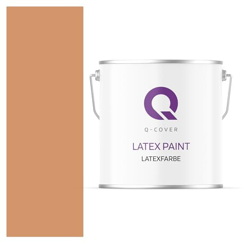 Q-COVER Latexfarbe 5 L Tee Innenfarbe Wandfarbe Deckenfarbe Klasse 3 Mattfarbe Scheuerfest Hohe Deckkraft