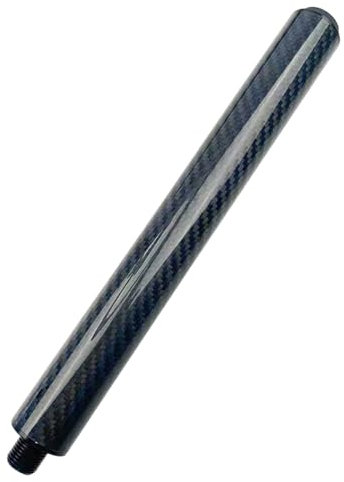 HNsdsvcd Alargador práctico de taco de billar de 12 pulgadas de longitud, solución pequeña, textura de fibra de carbono, adecuado para jugadores de alcance extendido
