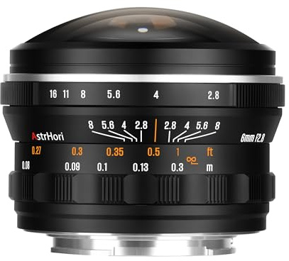 AstrHori 6 mm F2.8 220° Ultra Wide Circular Fisheye Objektiv Manueller Fokus Vollformat Prime Objektiv für Leica L Mount spiegellose Kameras