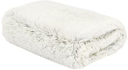 OHS Marl Fluffy Fleece Throw Blanket for Sofa, Super Soft Cosy Warm Fleece Blanket for Bed Couch Lightweight Decorative Double Bed Throws Adults Gifts, Grey - 150 x 200cm