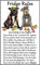 Staffordshire Bull Terrier GREY BLUE/BLACK Gift (Staffie/Staffy) - Fridge Rules - Large flexible Fun Fridge Magnet- size 16cms x 10 cms (approx. 6 x4)