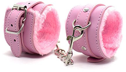 chenyesun Handschellen Fußschellen Betten-Fesseln Handcuffs Bequem Fesseln Plüsch Leder Wrist Handschellen Bondage Sexspielzeug Gürtel Fesseln für Paare,Pink