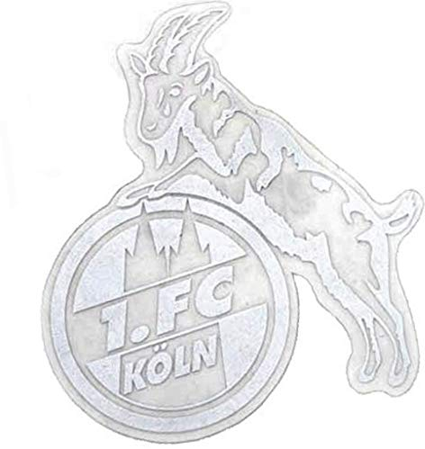 1. FC Köln Aufkleber Hennes silbern 8 cm, Autoaufkleber, Sticker - Plus Lesezeichen I Love Köln