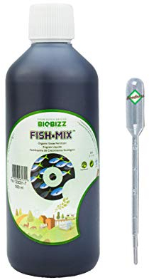Weedness BioBizz Fish Mix 1 Liter - Naturdünger Grow Anbau Indoor Tomaten Flüssig Orchideen Bonsai Bio Organischer NPK