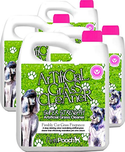 Pretty Pooch Artificial Grass Cleaner For Dogs (10:1 Super Concentrate Makes 40 Litres) Disinfectant and Deodoriser - 4 x1 Litre