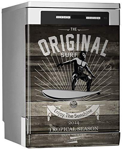 MEGADECOR Vinyle décoratif pour lave-vaisselle Dimensions standard 67 cm x 76 cm The Original Surf Logo