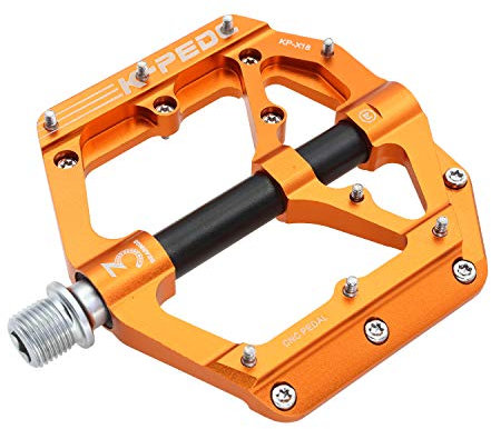 K PEDC Mountainbike-Pedale, 3 versiegelte Lager, ultrastark, bunt, Cr-Mo Aluminiumlegierung, CNC-gefräst, 9/16 Zoll, rutschfest, für Rennräder, BMX, MTB, Fixie-Bikes
