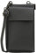 SH Leder Damen Handytasche Umhängetasche Geldbörse Multifunktion Beutel aus Echtleder Verstellbar Schultergurt Handy bis 6,8 Zoll 11,50x19cm Sarah G339 (Dunkelgrau)