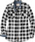 Legendary Whitetails Damen Cottage Escape Flannel Long Sleeve Plaid and Solid Color Clothes for Women, Fitted Button Down Langärmelig, Weißes Büffelkaro, X-Groß