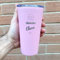 Generico Bicchiere personalizzabile termico in acciaio INOX da 480 ml | Bottiglia isolata a tenuta stagna per Sport, Bambino, Bambina (Rosa, 480 ml)