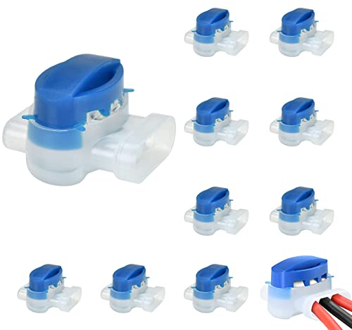 Morsetti per Cavi/Cavo,10 pcs Connettori Elettrici Impermeabili,Cavo Connettore con Gel,Set di Connettori per Filo Perimetrale dei Robot,per Cavi Elettrici Giardino Outdoor Rasaerba Robot Tosaerba