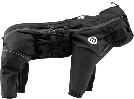 Mikki Doodles Dog Raincoat, Waterproof, Windproof, Silky Lining, Less Friction Means Less Knots & Tangles, Size Small, Black