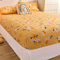 Chickwin Spannbetttuch, Mode Drucken Spannbetttuch Boxspringbett, 100% Polyester Weiche Spannbettlaken Matratzenschoner für Bettw Sche, Steghöhe bis 25cm (100x200 cm,Gelbe Blume)