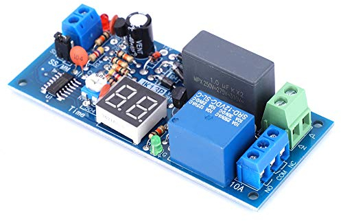 AC 220V Module de Relais de Minuterie de Temporisation, Carte de Circuit de Temporisation de Déclenchement de Relais de Temporisateur de Retard 1-99 Secondes/1-99 Minutes Plage de Temps