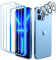 CANSHN für iPhone 13 Pro Panzer Schutz Glas mit Rahmen-Installationshilfe, kompatibel mit iPhone 13 Pro Kamera Schutzfolie, [3+3 Stück], [Anti- Kratzer], [Bläschenfrei], [9H Härte], [HD-Klar]