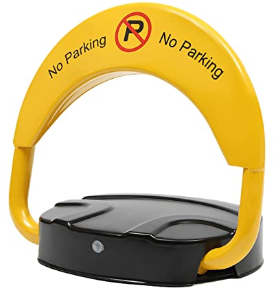 Barrière de parking automatique avec télécommande, verrouillage électronique privé parking batterie remplaçable 6 V Barrière automatique Alarme de stationnement