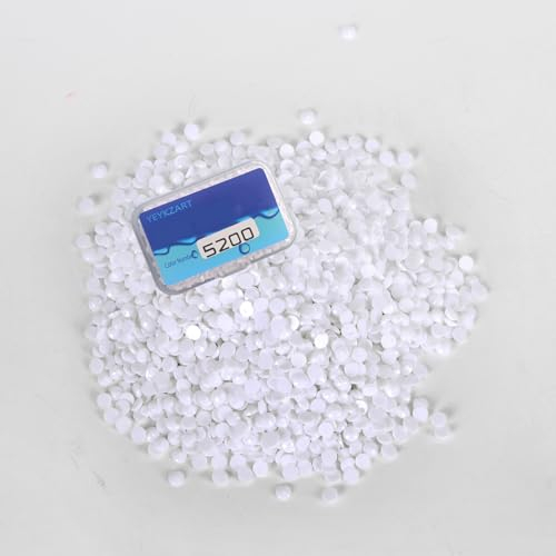 5200 Weiß Diamond Painting Rund Steine Einzeln für Diamant Malerei Zubehör 3500PCS
