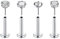 Rajnard 16G Lippenpiercing Push In Chirurgenstahl Labret Stecker 8mm Tragus Helix Stud Conch Piercing Ohrstecker Silber