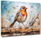 CXHOSTENT Vögel Leinwandkunst Kolibris auf Zweig Gemälde Drucke rustikale Vogelbilder für Bauernhaus Badezimmer Dekor (C, 40.00 x 60.00 cms)
