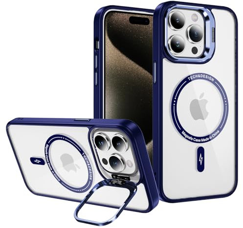 Hitaoyou iPhone 12 Pro Max Case, Compatible with MagSafe, Camera Kickstand, Shockproof, Military Grade, Blue