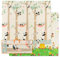 COSTWAY Baby Spielmatte faltbar, Babymatte doppelseitig, Krabbelmatte aus XPE Material, Krabbeldecke, Spielteppich für Babys, Säuglinge und Kleinkinder, 200 x 180 cm (Giraffe-Panda)