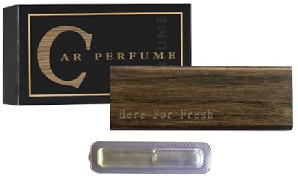 Ambientador Coche con Difusor, Fragancia con Base de Madera Reutilizable, Aroma Secret Wish, Clip de Perfume para Coche, Ambientador Líquido para Ventilación de Larga Duración