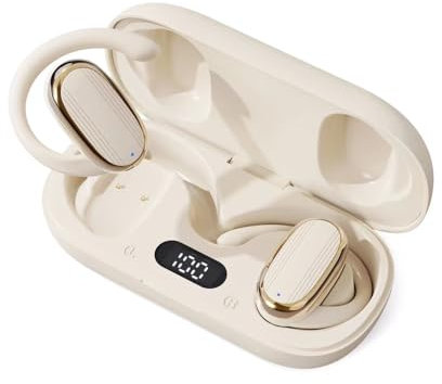 ZIHANMOHAN Auriculares Bluetooth Inalámbricos Deportivos, Open Ear, Bluetooth 5.49, Calidad de Sonido HiFi (Color Cálido)