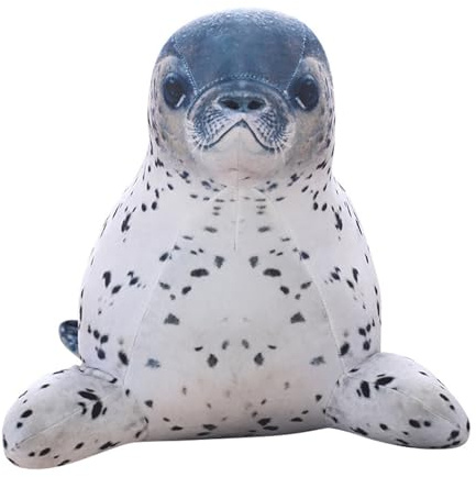 champracer Siegel PlüSchtier, Seal Plush Toy, Niedliches Siegelkissen, Kuscheltier Robbe, Weiche SüßE SeelöWe Puppe Kissen PlüSchtier Geburtstagsgeschenk für Kinder (30 cm)